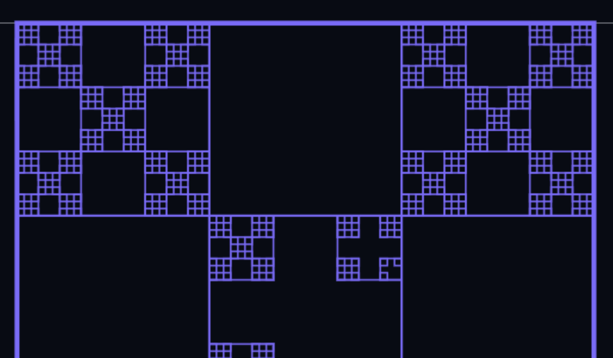 Preview of the recursive box fractal animation