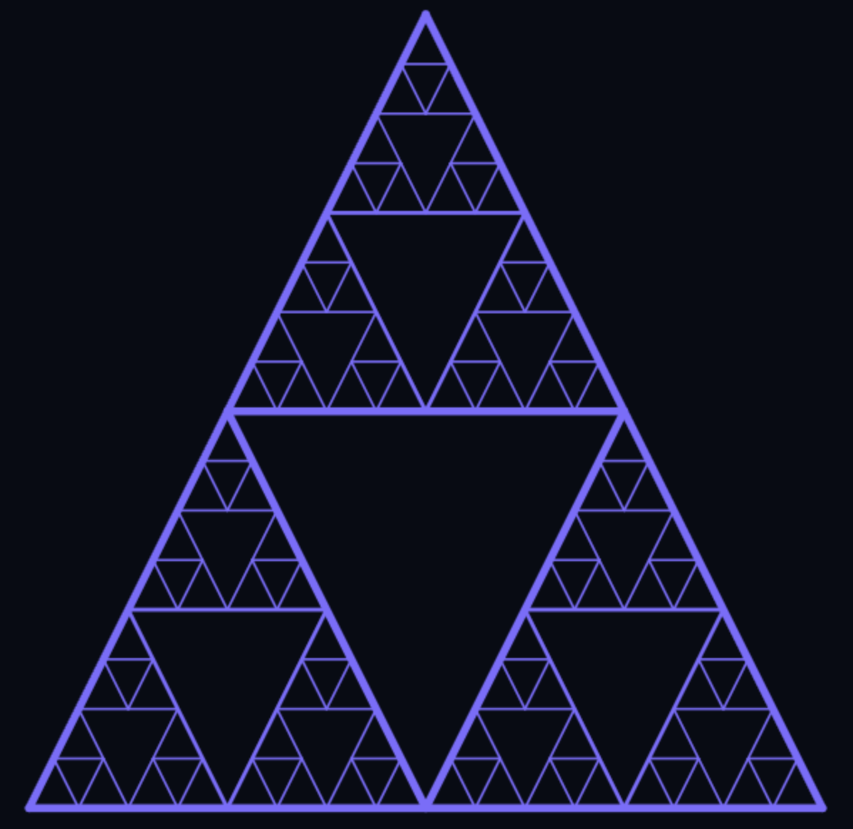 Preview of the Sierpinski fractal animation